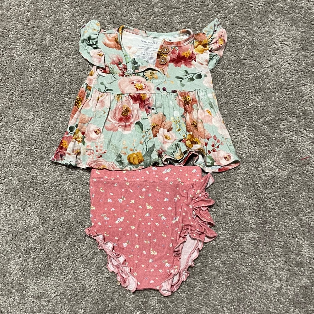 PoshPeanut Floral Bummie Set